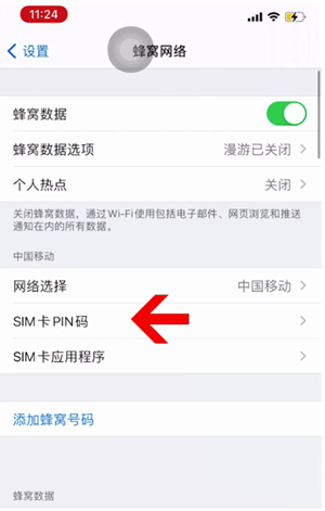 天全苹果14维修网分享如何给iPhone14的SIM卡设置密码 